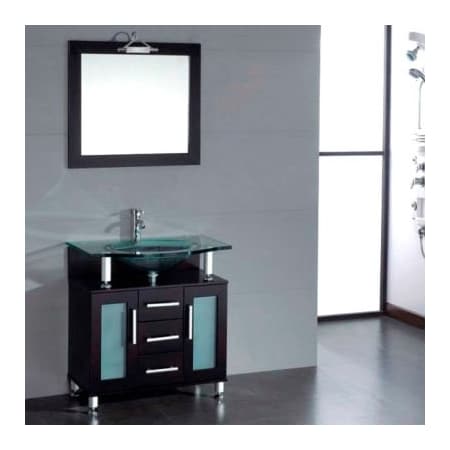 Cambridge Plumbing Cambridge Plumbing Topaz 34" Single Bathroom Vanity Set W/One Polished Chrome Faucet 8127